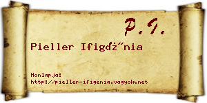 Pieller Ifigénia névjegykártya